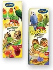 Maiustused lindudele Megan, mee ja puuviljadega, 2 tk., 90 g hind ja info | Linnutoidud | kaup24.ee