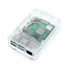 Raspberry Pi 4B ümbris - Multicomp Pro - läbipaistev hind ja info | Robootika, konstruktorid ja tarvikud | kaup24.ee