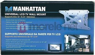 Seinakinnitus Manhattan TV LED/LCD 13-32" 20kg kallutatav, õhuke, hall hind ja info | Teleri seinakinnitused | kaup24.ee