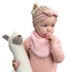 Käsitsi valmistatud sall, roosa hind ja info | Imikute mütsid, sallid, kindad | kaup24.ee