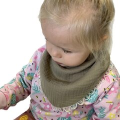 Käsitsi valmistatud sall, khaki hind ja info | Imikute mütsid, sallid, kindad | kaup24.ee