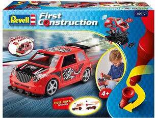Revell mudelikomplekt - First Construction Race Car with Pullback Engine Rally Car, punane, 1/20, 00910 hind ja info | Kokkupandavad mänguasjad | kaup24.ee