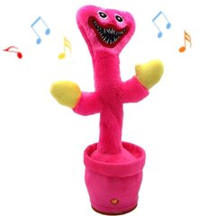 Pehme tantsu-, laulu- ja kordamismänguasi nagu kaktus "Huggy Wuggy, Kissy Missy", roosa hind ja info | Naljakad kingitused | kaup24.ee
