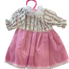 Nuku kleit Gerardo's Toys, roosa ja valge hind ja info | Tüdrukute mänguasjad | kaup24.ee