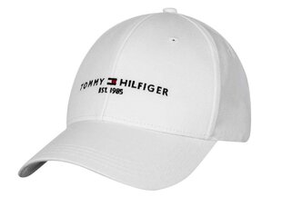 Nokamüts Tommy Hilfiger TH ESTABLISHED CAP, valge, AM0AM07352 YCF 37841 hind ja info | Meeste sallid, mütsid ja kindad | kaup24.ee