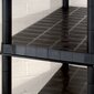 vidaXL hoiuriiul, 5-korruseline, must, 340 x 40 x 185 cm, plast hind