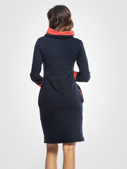 Хлопковое платье с высоким воротом Tessita T360, тёмно-синий/коралловый цена и информация | Платья | kaup24.ee