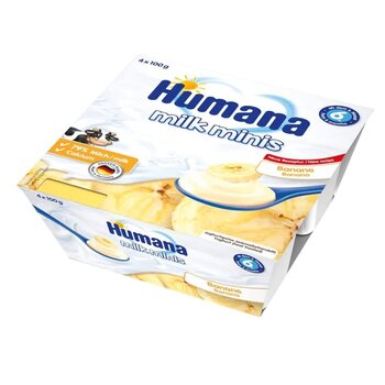 Jogurtimagustoit banaanidega Humana Milk Minis, 400 g hind ja info | Püreed | kaup24.ee