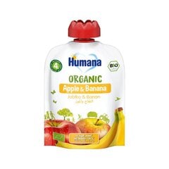 Õuna-banaanipüree Humana Bio, 90 g x 10 hind ja info | Püreed | kaup24.ee