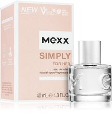 Naiste tualettvesi Mexx Simply EDT, 40 ml hind ja info | Meeste parfüümid | kaup24.ee