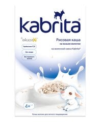 Kitsepiimal põhinev riisipuder Kabrita, 4 kuud+, 180 g hind ja info | Pudrud | kaup24.ee