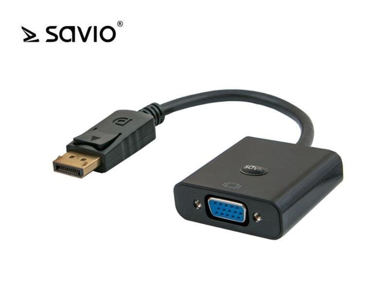 Videoadapter Savio CL-90 DisplayPort-VGA / 10bit / 162 mhz / 1080p