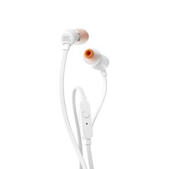 Juhtmega kõrvasisesed kõrvaklapid JBL T110, valge hind ja info | Kõrvaklapid | kaup24.ee