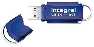 Mälupulk Integral Courier 16 GB USB 3.0 80/20 MBs, sinine hind ja info | Mälupulgad | kaup24.ee