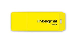 Mälupulk Integral NEON 32 GB USB 2.0, kollane hind ja info | Mälupulgad | kaup24.ee