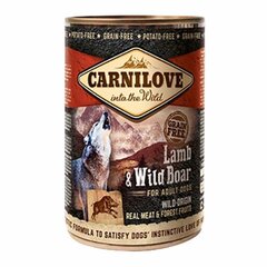 Konserv koertele Carni Love Wild Meat Lamb & Wild Boar, 400 g hind ja info | Konservid koertele | kaup24.ee