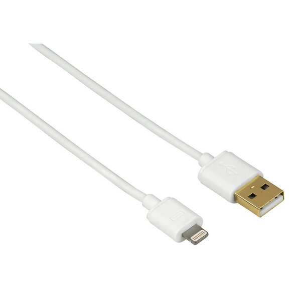 USB kaabel Hama, sobib iPhone/ iPad, 1,5 m, valge