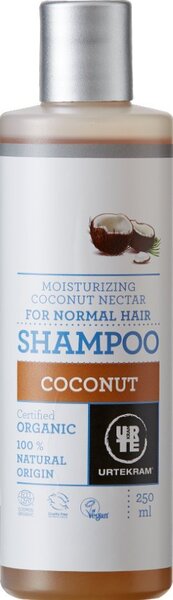 Kookose šampoon normaalsetele juustele Urtekram Coconut 250 ml