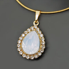 Swarovski kristallidega kaunistatud kaelakee DiamondSky Celestial Drop (White Opal) hind ja info | Ehete komplektid | kaup24.ee