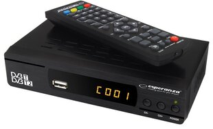 Esperanza EV104 DVB-T/T2 tuner hind ja info | TV vastuvõtjad, FM, videokaardid | kaup24.ee