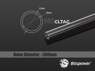 BitsPower Crystal Link Tube 12 / 10mm, 500mm, transparent (BP-NCCLT12AC-L500) hind ja info | Vesijahutused - lisaseadmed | kaup24.ee