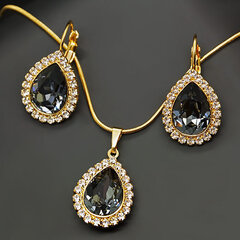 Swarovski kristallidega kaunistatud kaelakee DiamondSky Celestial Drop Silver Night hind ja info | Ehete komplektid | kaup24.ee