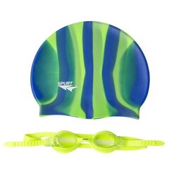 Ujumismütsi ja prillide komplekt Spurt, roheline/sinine hind ja info | Snorgeldamise komplektid | kaup24.ee