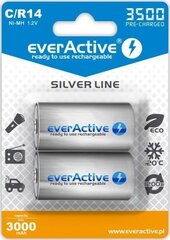 EverActive Silver Line Ready to Use 3500mAh C aku, 2 tk hind ja info | Patareid | kaup24.ee
