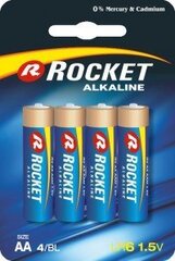 Rocket Alkaline AA patareid, 4 tk hind ja info | Patareid | kaup24.ee