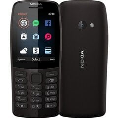 Mobiiltelefon Nokia 210, Dual Sim, Must hind ja info | Mobiiltelefonid | kaup24.ee
