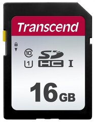 MEMORY SDHC 16GB UHS-I/C10 TS16GSDC300S TRANSCEND hind ja info | Mobiiltelefonide mälukaardid | kaup24.ee