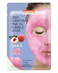 Sügavpuhastav vahutav kangasmask Purederm Deep Purifying Pink O2 Bubble Virsik 25 g hind ja info | Näomaskid, silmamaskid | kaup24.ee
