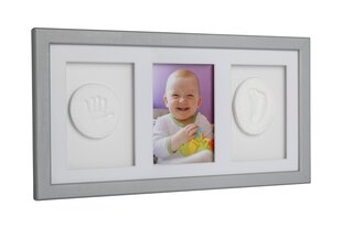 Kolmekordne raam koos savi komplektiga Baby HandPrint, hall hind ja info | Imikute käe- ja jalajäljendid | kaup24.ee
