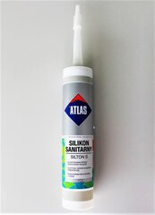 Sanitaarsilikoon ATLAS SILTON S 204-N, 280 ml, must hind ja info | Isolatsiooni- ja tihendus pakkematerjal | kaup24.ee