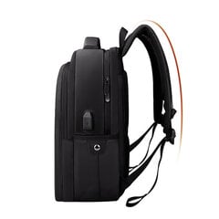 Seljakott MiniMu All Black, 15,4" USB ühendusega, must hind ja info | Sülearvutikotid | kaup24.ee