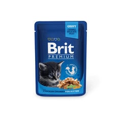Konserv kassidele kotis Brit Premium Chicken Chunks Kitten 100g x 24 tk hind ja info | Konservid kassidele | kaup24.ee