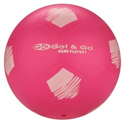 Jalgpalli pall Get &amp; Go 16SY, suurus 5, roosa/valge hind ja info | Jalgpalli pallid | kaup24.ee