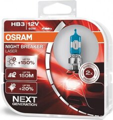 Autopirnid Osram Night Breaker Laser (Next Generation) HB3/9005, 2 tk. hind ja info | Autopirnid | kaup24.ee