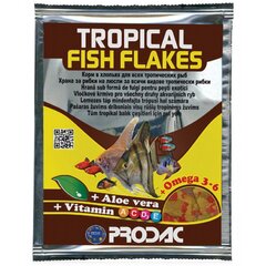 Helbed troopilistele kaladele Prodac Tropical Fish Flakes 12g hind ja info | Toit kaladele | kaup24.ee