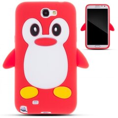 Kaitseümbris Zooky sobib Samsung Galaxy Note 2 N7100, 3D Pingviin, punane hind ja info | Telefoni kaaned, ümbrised | kaup24.ee