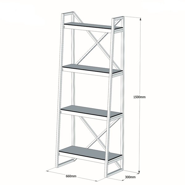 Eraldiseisev riiul Kalune Design Alaro Ladder, pruun/must Internetist