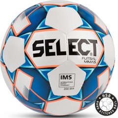 Jalgpalli pall Select Futsal Mimas IMS, valge/sinine, suurus 4 hind ja info | Jalgpalli pallid | kaup24.ee