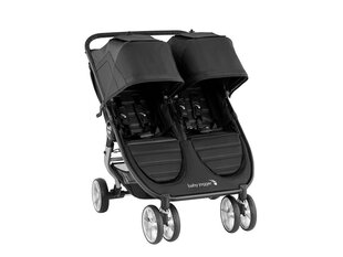 Kaksikute jalutuskäru Baby Jogger Citi Mini 2, Jet, 2111611 hind ja info | Vankrid, jalutuskärud | kaup24.ee