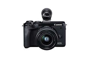 Canon EOS M6 Mark II + EF-M 15-45mm + EVF-DC2, Black hind ja info | Fotoaparaadid | kaup24.ee