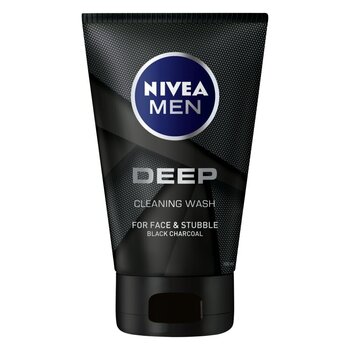 Näo- ja habeme puhastusgeel meestele söega, Nivea Men Deep, 100 ml hind ja info | Raseerimisvahendid | kaup24.ee