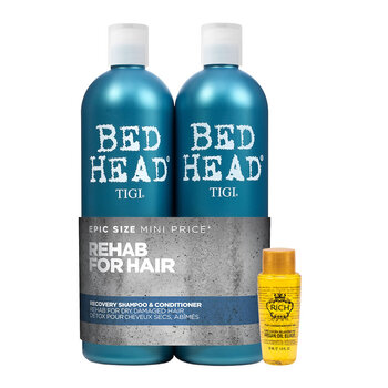Komplekt TIGI Bed Head Recovery: šampoon 750ml + palsam 750ml + RICH Argan Oil juukseõli 30ml hind ja info | Šampoonid | kaup24.ee