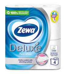 Tualettpaber ZEWA Deluxe Pure White, 3 kihiline, 4 rulli hind ja info | WC-paber, majapidamispaber | kaup24.ee