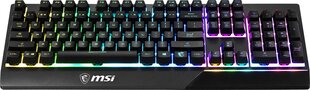 Žaidimų klaviatūra MSI Vigor GK30, juoda hind ja info | Klaviatuurid | kaup24.ee