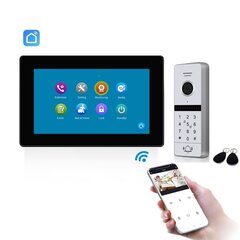 Fonolukk, must, PIN IC komplekt, SLIM SmartHome Wi-Fi “7”, valge, puuteekraaniga (PIN koodid, magnetkaardid, tarkvara) hind ja info | Fonolukud | kaup24.ee
