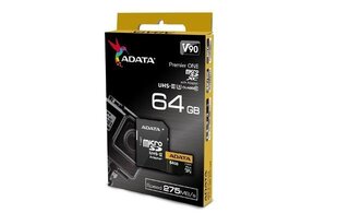 ADATA Premier ONE UHS-II U3 64 GB, Micro hind ja info | Lisatarvikud fotoaparaatidele | kaup24.ee